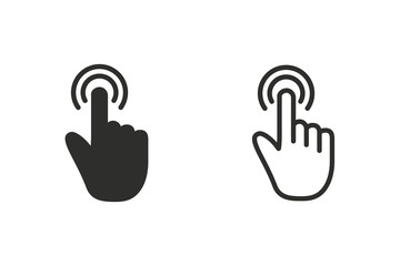 Poster - touch vector icon.