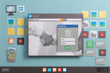 Wall Mural - Online banking