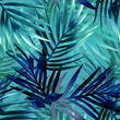 Palm leaves seamless pattern.