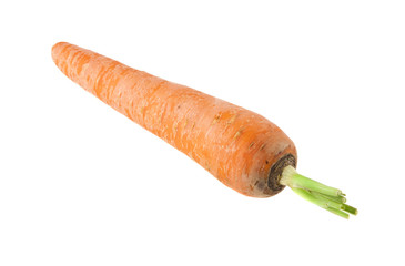 Canvas Print - carrot isolated on white background closeup