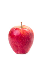 Färskt Rött äpple Isolerat Mot Vit Bakgrund