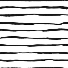 Wall Mural - Decorative seamless pattern with handdrawn stripes