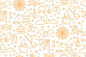 Abstract seamless Halloween wallpaper pattern as a background