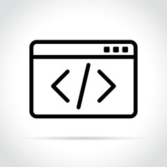 code icon on white background