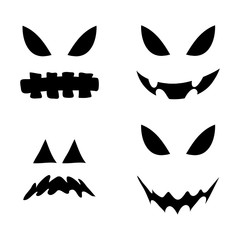 Wall Mural - jack o lantern smile silhouette vector symbol icon design. Beautiful illustration isolated on white background