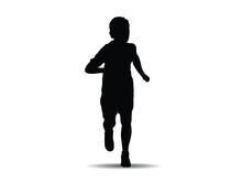 Running Kids Silhouette Illustration