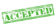 accepted green stamp on white background