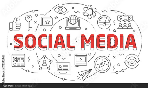 Lines Template Ilration Social Media This Stock Vector And Lines Template Ilration Social Media