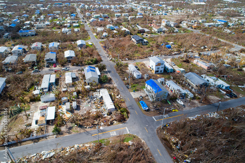 Valokuva Drone image of homes destroyed in the Florida Keys Hurricane Irma