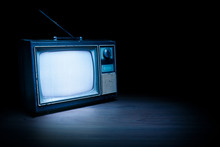 Retro Television With White Noise / High Contrast Image