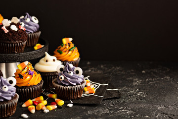 Sticker - Festive Halloween cupcakes and treats