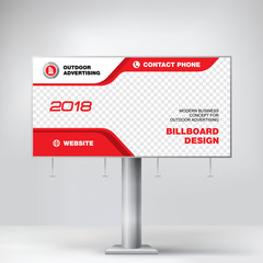 Wall Mural - billboard design, graphic template for placement advertising, ready layout banner for photos and tex