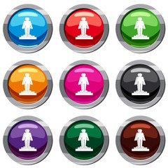 Poster - 3d model of a man set 9 collection