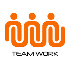 Wall Mural - Isolated teamwork logo