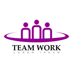 Wall Mural - Isolated teamwork logo