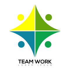 Wall Mural - Isolated teamwork logo