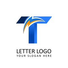 Sticker - Letter t ELECTRICAL Alphabet Logo