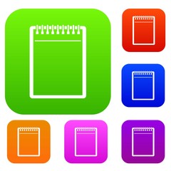 Poster - Blank spiral notepad set color collection