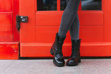 Red Door And Black Women's Boots