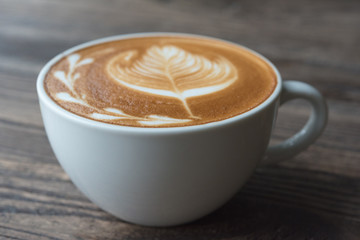 coffee cup on wooden table