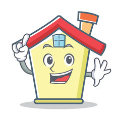 Wall Mural - Finger house character cartoon style