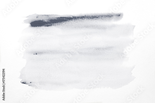 Zdjęcie XXL Popielaty abstrakcjonistyczny akwarela obraz textured na białego papieru tle