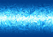 © polygraphus - Winter blue frost pattern on white background