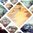 Collage of Brazil images - travel background