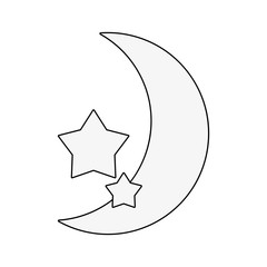 Wall Mural - Moon and stars icon vector illustration graphic design