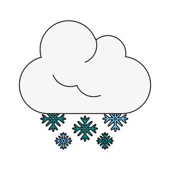 Poster - Snowflake winter symbol icon vector illustration graphic design