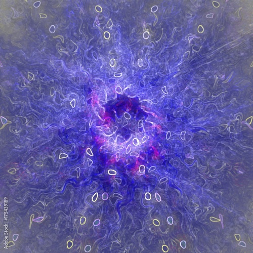 Zdjęcie XXL Fractal kwiat - cyfrowo odpłacająca się grafika kwadrata płytka z kwiecistym motywem