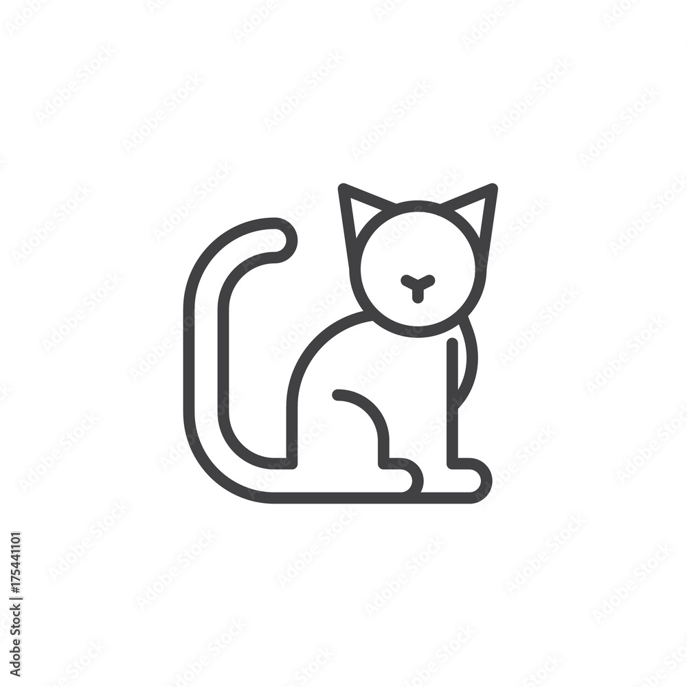 Unicorn Cat Design Vector Illustration Vgml, A Lineal Icon Depicting Hocus  Pocus Cat On White Background, Vector Illustration By Flat Icon And  Dribbble, Behance Hd PNG and Vector with Transparent Background for