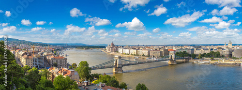 Panoramic view of Budapest Canvas Print