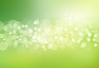 Wall Mural - abstract blurred soft focus bokeh of bright green color background concept, copy space, vector