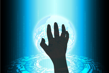 Blue Future Technology Cybercrime Internet Security Threat Background