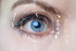© metamorworks - human eye and graphical interface. smart contact lens concept.