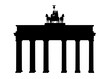 Silhouette des Brandenburger Tors in Berlin