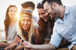 © NDABCREATIVITY - Friends having fun outdoors and are happy