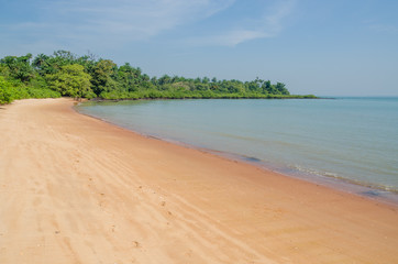 Wall Mural - Beautiful deserted tropical beach on Bubaque island, Bijagos archipelago, Guinea Bissau, West Africa