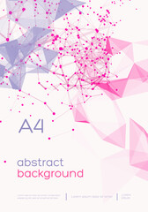 Aufkleber - 3d abstract mesh background with circles, lines and triangular shapes design layout for your busines