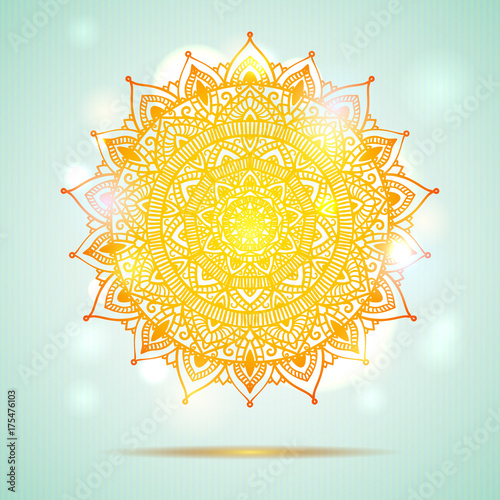 Beautiful Diwali Present Card Design Creative And Artistic Mandala