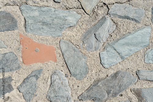 Decorative Stone Wall Of The Large Cement Bonded Stones Buy This