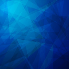 Wall Mural - abstract blue low poly triangle background