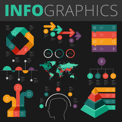 Wall Mural - Infographics design elements for business
