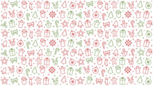 Merry Christmas Icon Pattern Elements Isolated Background
