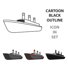 Wall Mural - Huge cargo black liner.Ship for transportation of heavy thunderstorms on the sea and the ocean .Ship and water transport single icon in cartoon style vector symbol stock illustration.