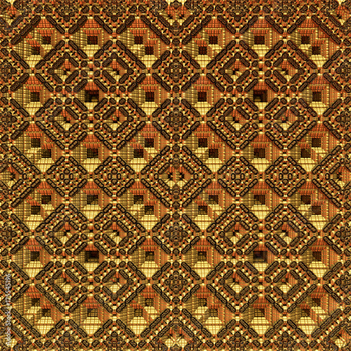 Plakat Abstrakcjonistycznego fractal tła generowany komputerowo wizerunek