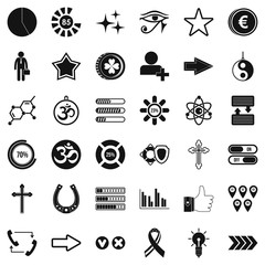 Poster - Element icons set, simple style