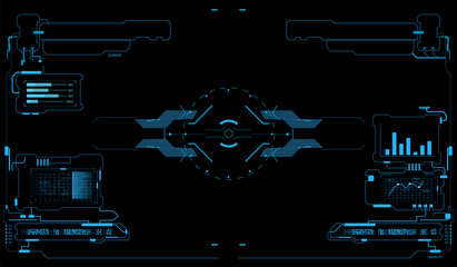 Wall Mural - Futuristic user interface. HUD interface. Game interface
