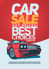 Car sale design template.